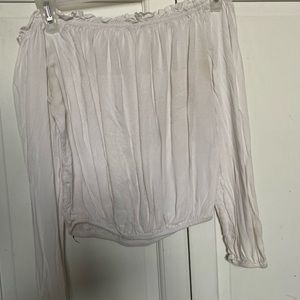 Cropped off the shoulder top